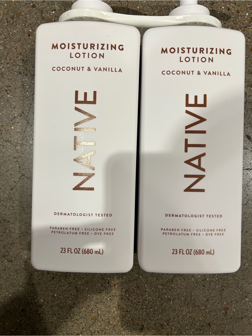 Native Moisturizing Lotion Coconut & Vanilla - family value duo pack new